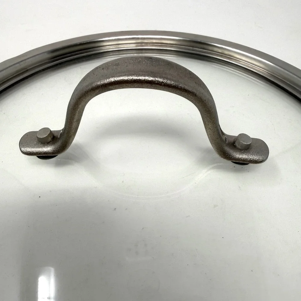 Calphalon 9 Inch Tempered Glass Replacement Lid Stainless Steel Rim Handle